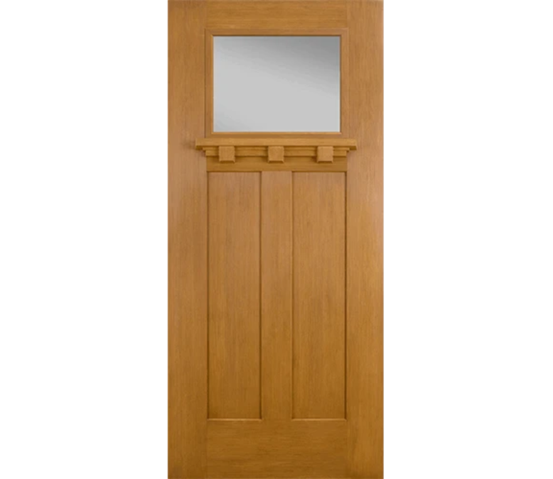 Cherry Hill Craftsman Light Fiberglass Entry Door